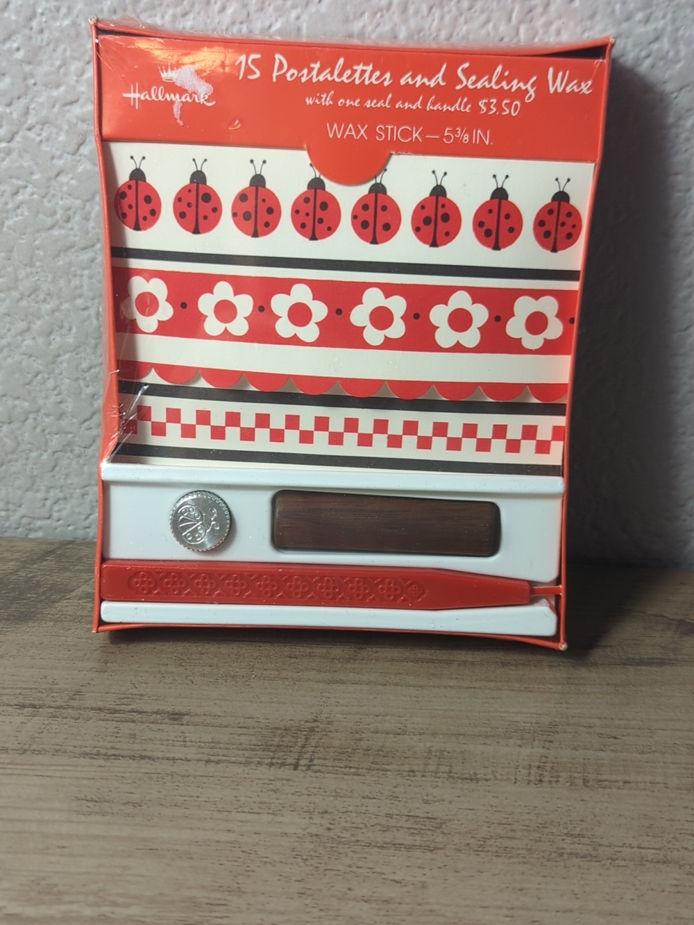Vintage 1970s Hallmark Ladybug Postalette & Sealing Wax Set – Rare & Complete
